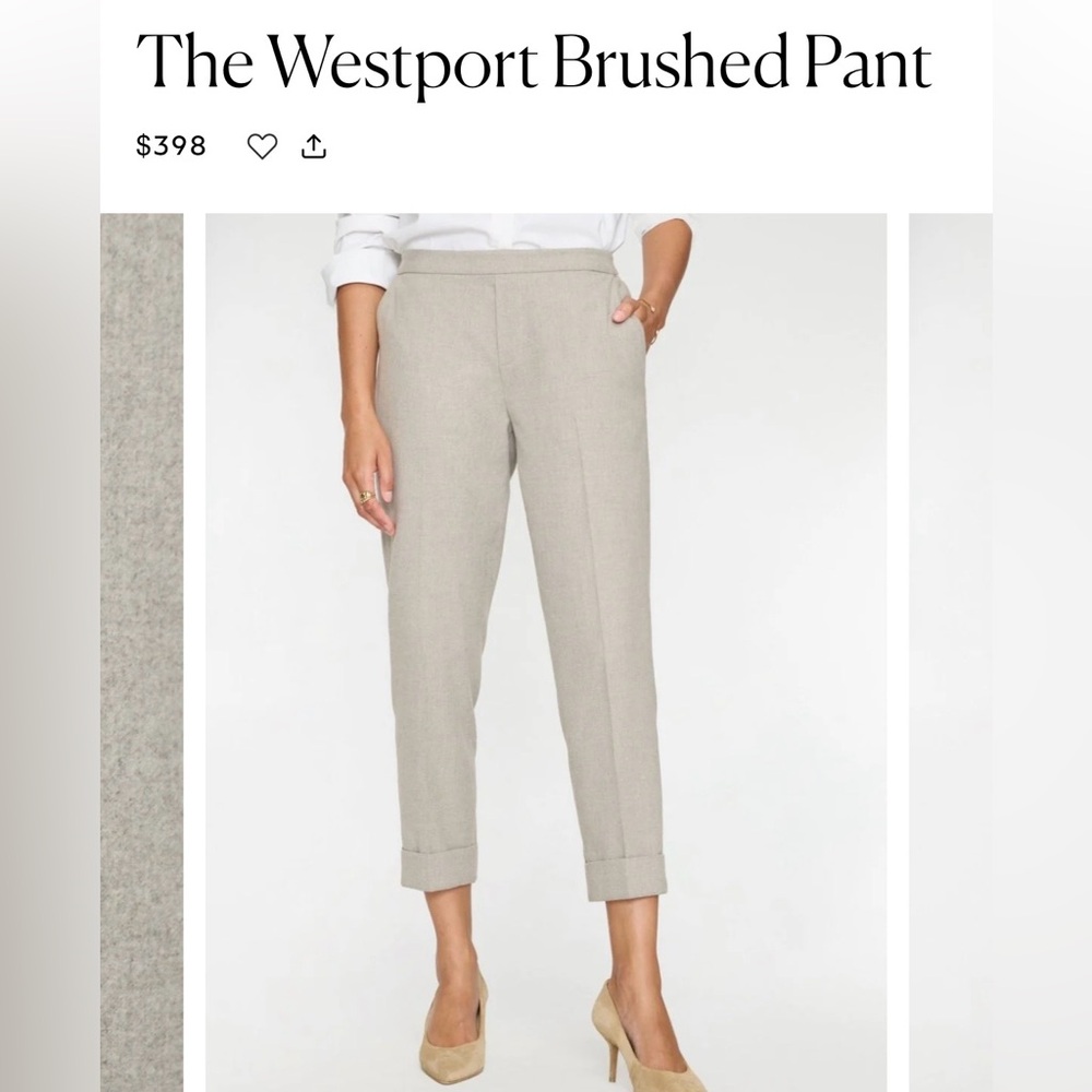 Brochu Walker Westport Brushed Pant, Size Small, Light Taupe